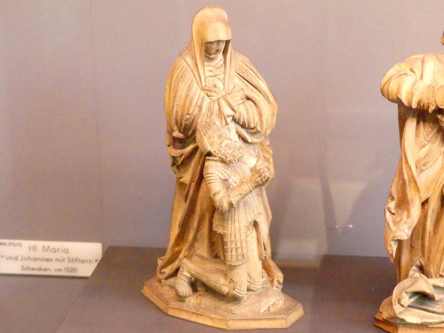 Hl. Maria und Johannes mit Stiftern, München, Bayerisches Nationalmuseum, Saal 17, um 1520, Bild 2/4