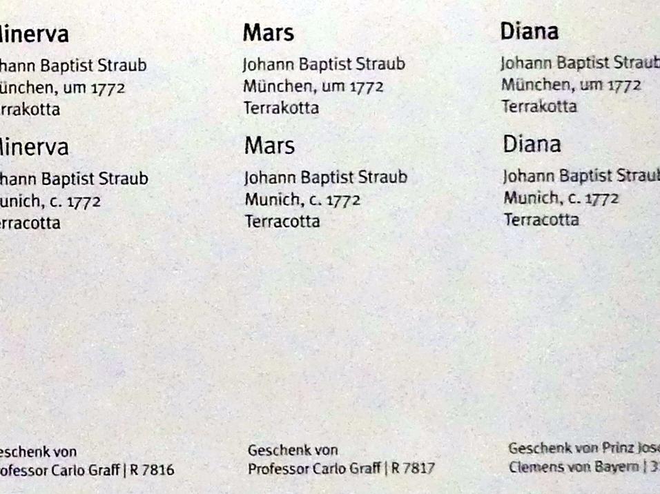 Johann Baptist Straub (1731–1777), Mars - Modell für das Münchner Palais Toerring-Jettenbach, München, ehem. Palais Törring-Jettenbach, jetzt Hauptpost, jetzt München, Bayerisches Nationalmuseum, Saal 43, um 1772, Bild 2/3
