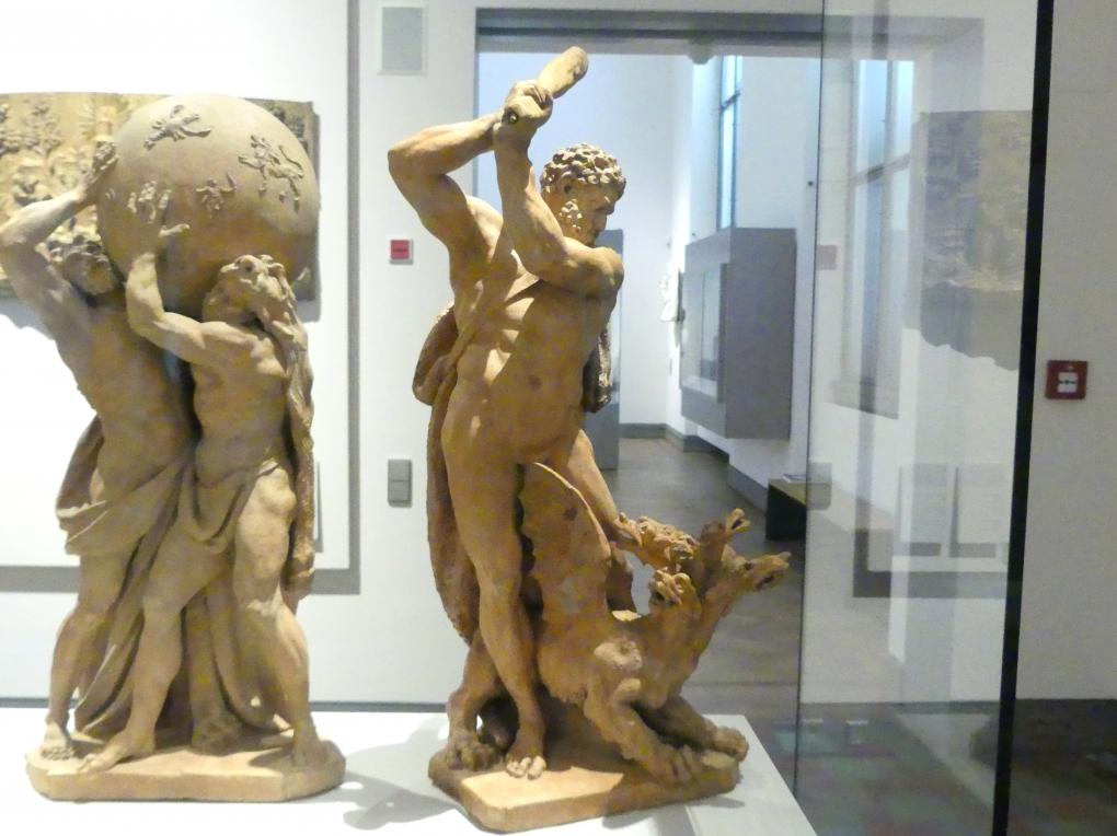 Roman Anton Boos (1767–1790), Herkules mit der Hydra, München, Hofgarten, jetzt München, Bayerisches Nationalmuseum, Saal 43, um 1779