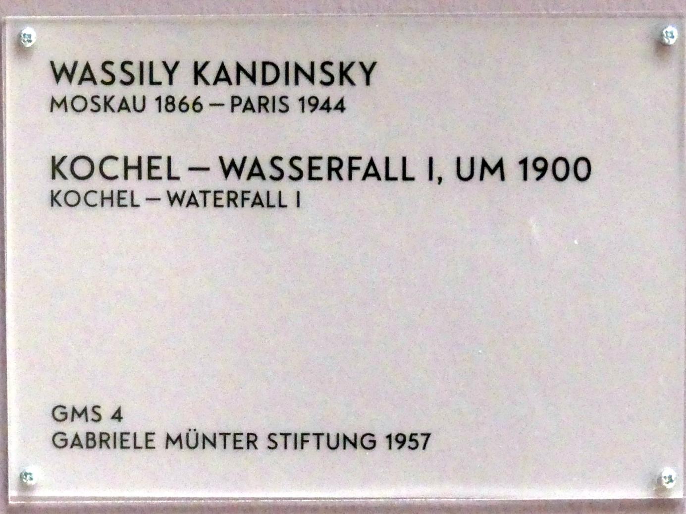 Wassily Kandinsky (1900–1943), Kochel - Wasserfall I, München, Lenbachhaus, Saal 32, um 1900, Bild 2/2