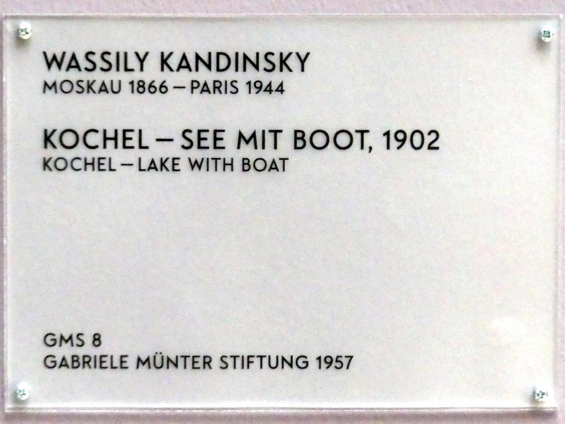 Wassily Kandinsky (1900–1943), Kochel - See mit Boot, München, Lenbachhaus, Saal 32, 1902, Bild 2/2