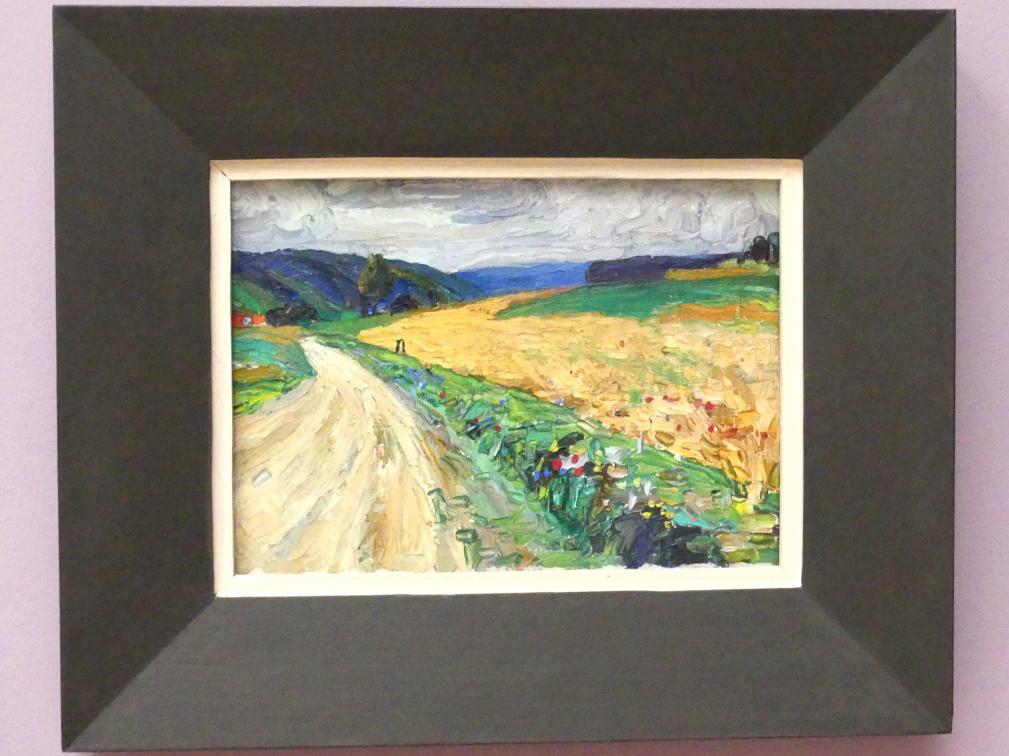 Wassily Kandinsky (1900–1943), Kallmünz - Naturstudie zur gelben Postkutsche, München, Lenbachhaus, Saal 32, 1903