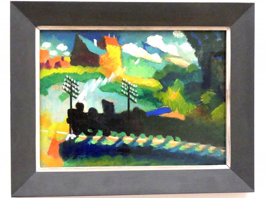 Wassily Kandinsky (1900–1943), Eisenbahn bei Murnau, München, Lenbachhaus, Saal 34, 1909, Bild 1/2