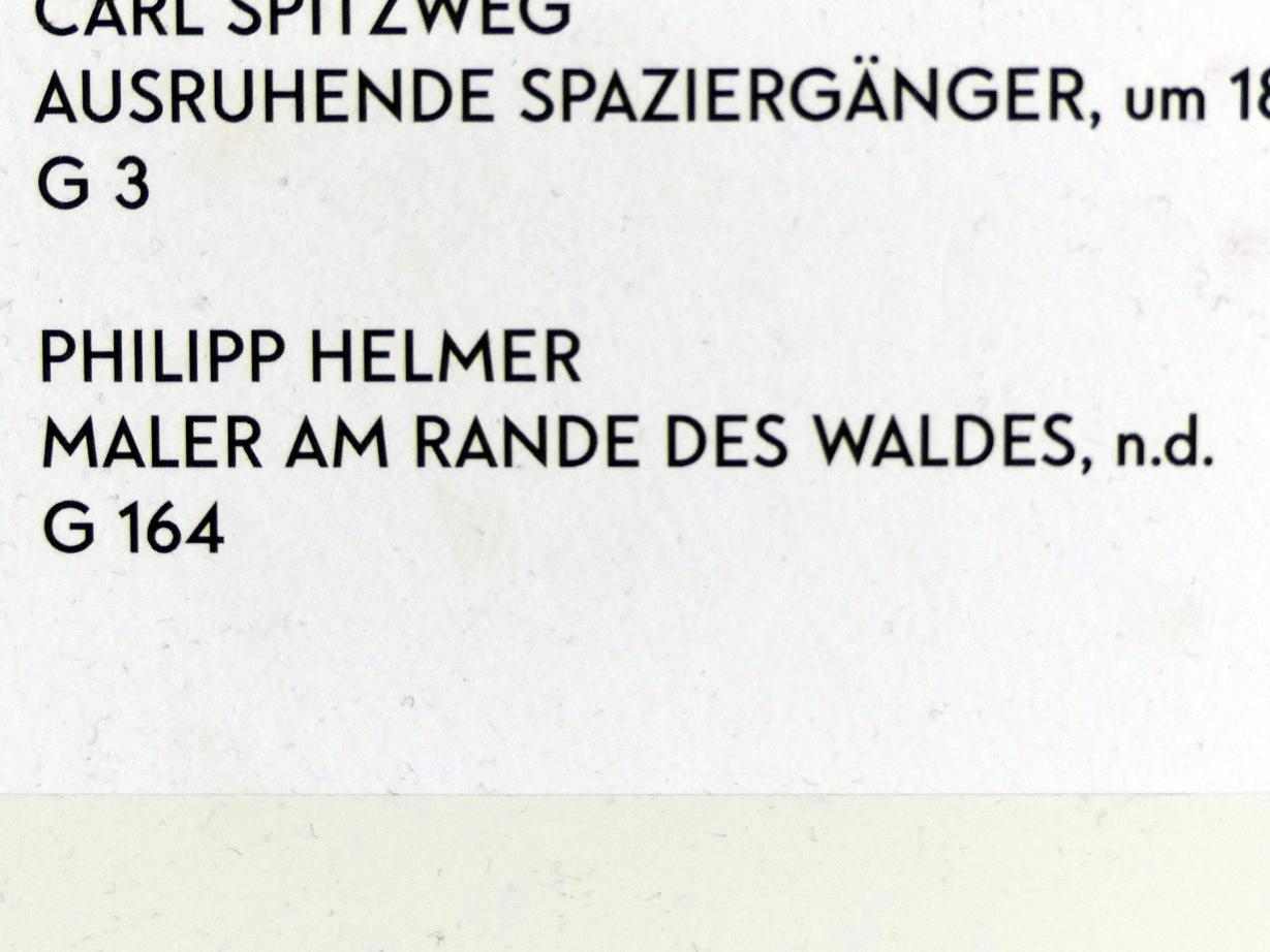 Philipp Helmer (Undatiert), Maler am Rande des Waldes, München, Lenbachhaus, Saal 22, Undatiert, Bild 2/2