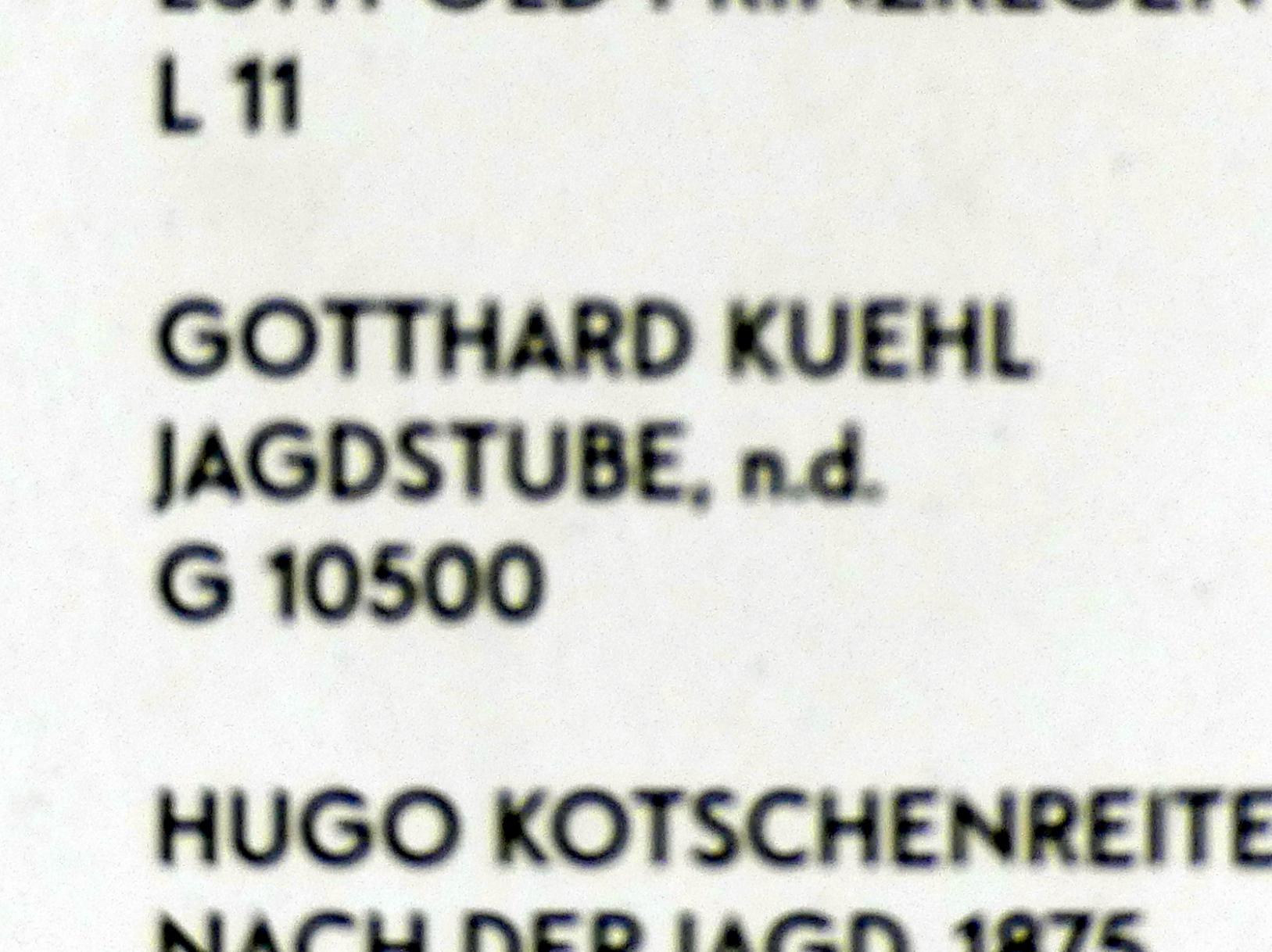 Gotthardt Kuehl (1878–1911), Jagdstube, München, Lenbachhaus, Saal 23, Undatiert, Bild 2/2