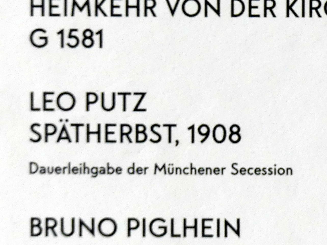 Leo Putz (1907–1909), Spätherbst, München, Lenbachhaus, Saal 24, 1908, Bild 2/2