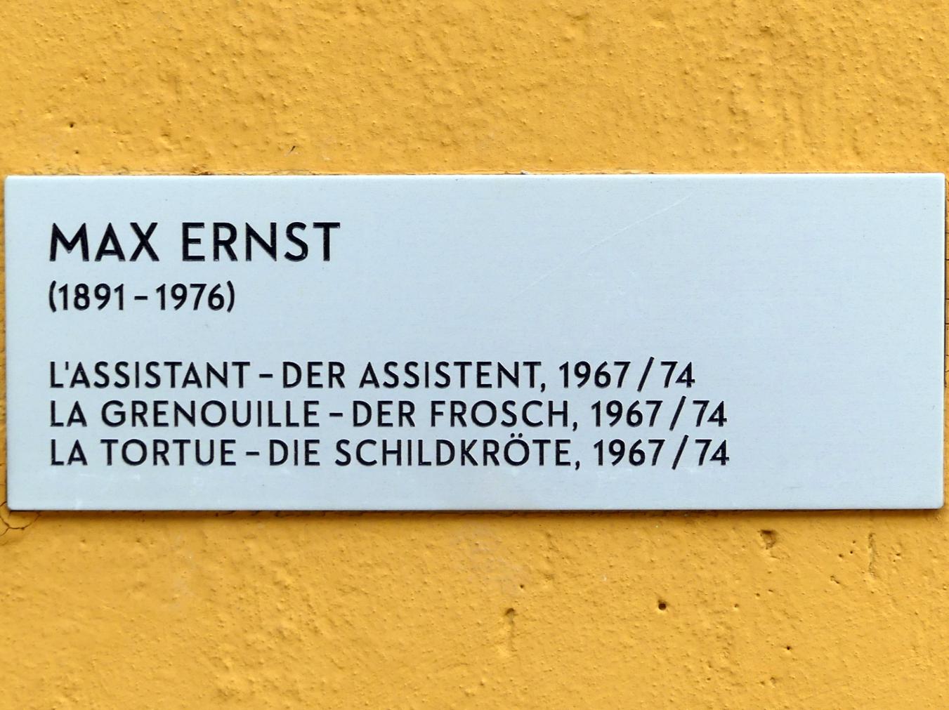 Max Ernst (1912–1970), Die Schildkröte, München, Lenbachhaus, Garten, 1967–1974, Bild 2/2