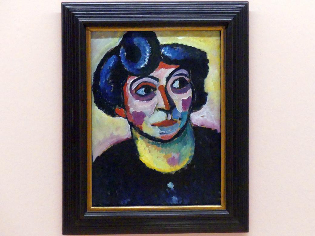 Alexej von Jawlensky (1893–1938), Frau mit Stirnlocke, München, Lenbachhaus, Kunstbau, Ausstellung "Lebensmenschen" vom 22.10.2019-16.02.2020, Porträts von Jawlenski, 1912–1913