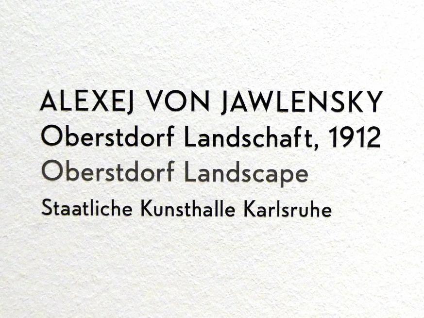 Alexej von Jawlensky (1893–1938), Oberstdorf Landschaft, München, Lenbachhaus, Kunstbau, Ausstellung "Lebensmenschen" vom 22.10.2019-16.02.2020, München, Murnau, Oberstdorf, 1908-1913, 1912, Bild 2/2