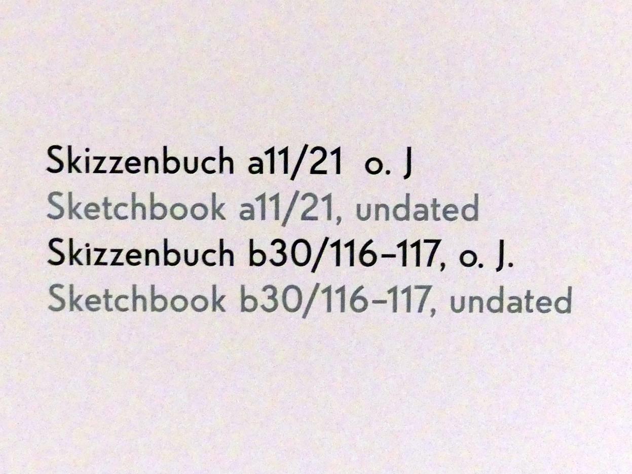 Marianne von Werefkin (1881–1932), Skizzenbuch a11/21, München, Lenbachhaus, Kunstbau, Ausstellung "Lebensmenschen" vom 22.10.2019-16.02.2020, Skizzenbücher von Werefkin, Undatiert, Bild 2/2