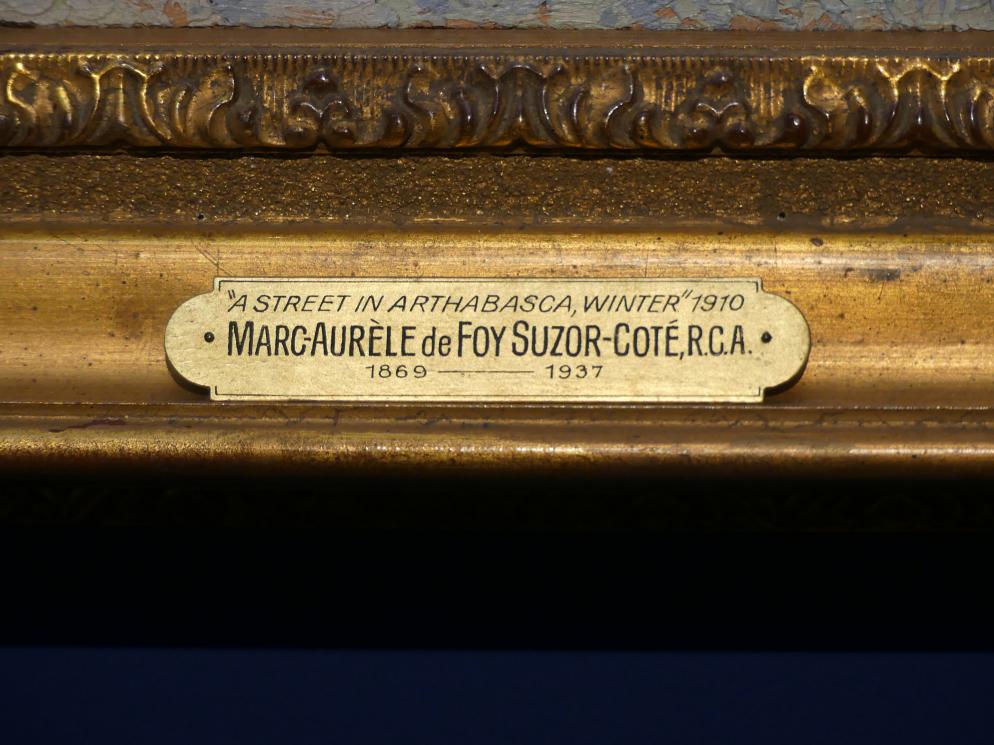 Marc-Aurèle de Foy Suzor-Coté (1893–1925), Straße in einem kanadischen Dorf, Winter, München, Kunsthalle, Ausstellung "Kanada und der Impressionismus" vom 19.07.-17.11.2019, Rückkehr nach Kanada, 1910, Bild 2/3