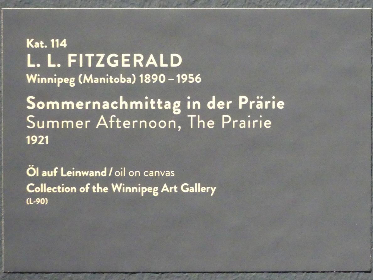 Lionel LeMoine FitzGerald (1921), Sommernachmittag in der Prärie, München, Kunsthalle, Ausstellung "Kanada und der Impressionismus" vom 19.07.-17.11.2019, Vom Impressionismus zur kanadischen Moderne, 1921, Bild 2/2