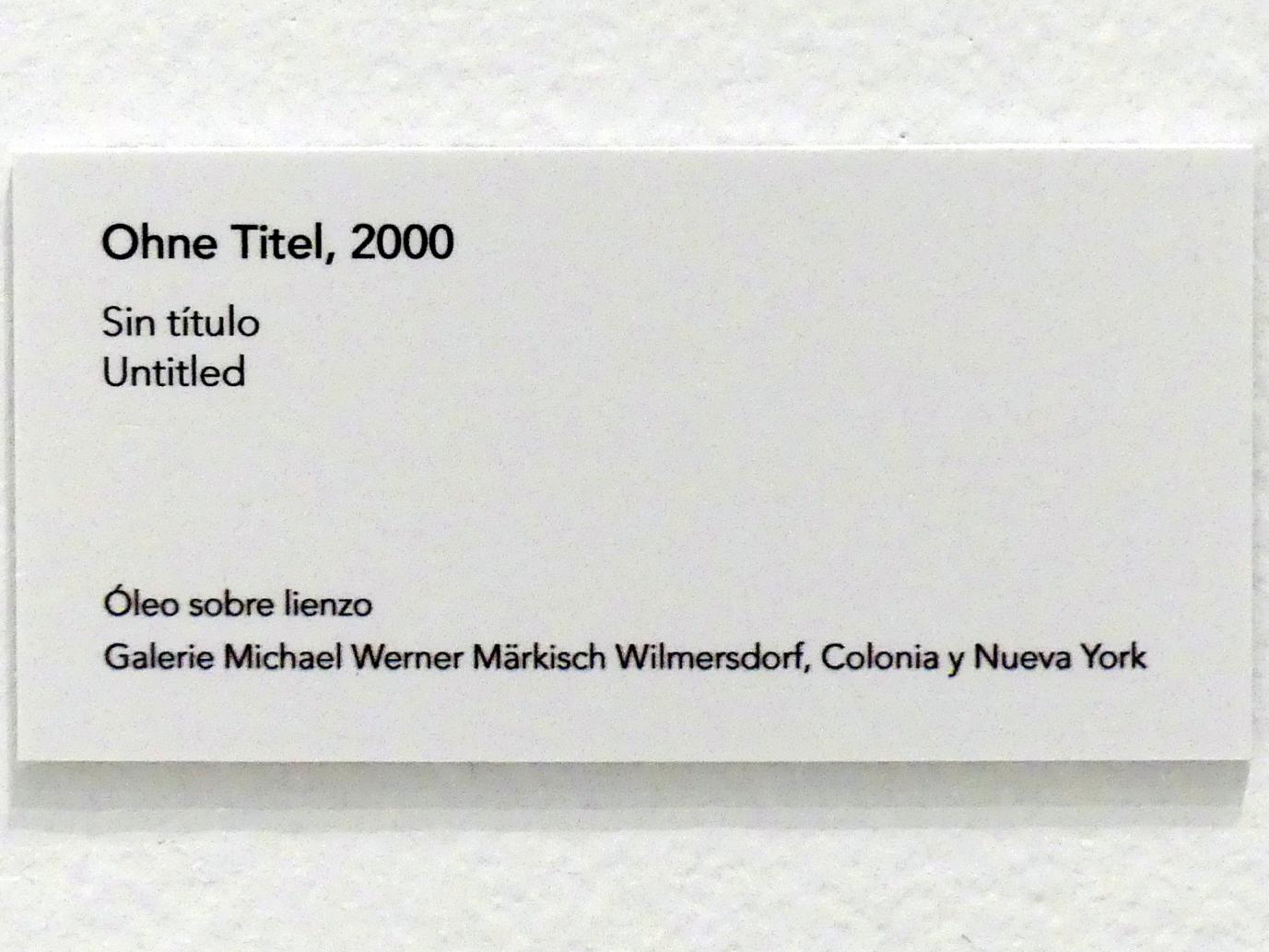 Jörg Immendorff (1965–2007), Ohne Titel, Madrid, Museo Reina Sofía, Ausstellung "Jörg Immendorff - The Task of the Painter" vom 30.10.2019-13.04.2020, Saal 7, 2000, Bild 2/2