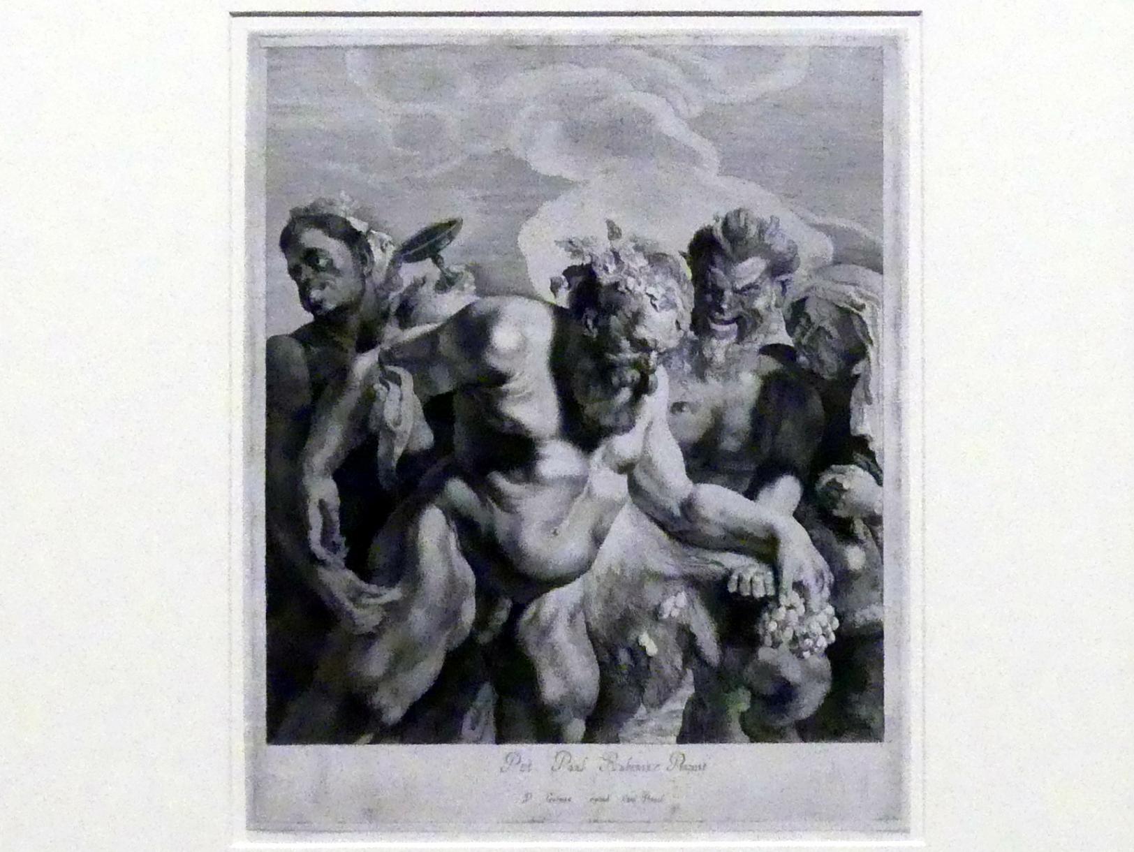 Pieter Claesz. Soutman (1620–1642), Der trunkene Silen, 2. Zustand, München, Alte Pinakothek, Ausstellung "Van Dyck" vom 25.10.2019-02.02.2020, Die Anfänge - 1, um 1642, Bild 1/3