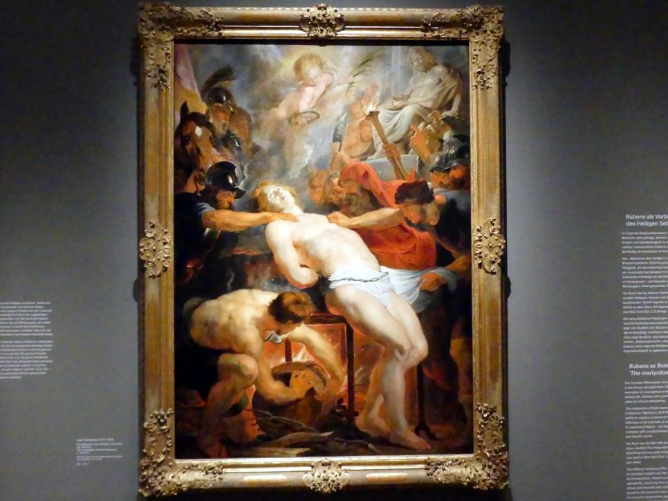Peter Paul Rubens (1598–1650), Das Martyrium des Heiligen Laurentius, München, Alte Pinakothek, Ausstellung "Van Dyck" vom 25.10.2019-02.02.2020, Von Antwerpen nach Italien - 1, um 1613–1614