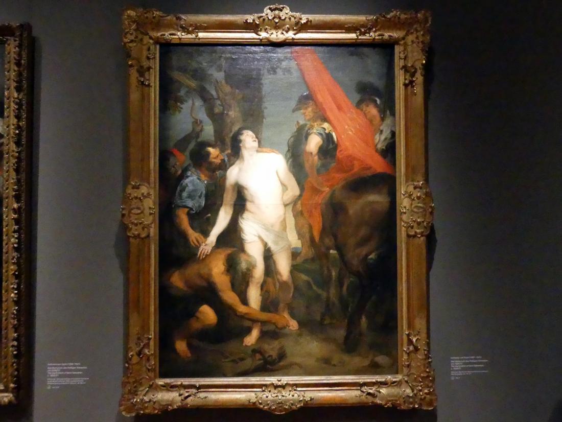 Anthonis (Anton) van Dyck (1614–1641), Das Martyrium des Heiligen Sebastian, München, Alte Pinakothek, Ausstellung "Van Dyck" vom 25.10.2019-02.02.2020, Von Antwerpen nach Italien - 2, um 1620–1621, Bild 1/3