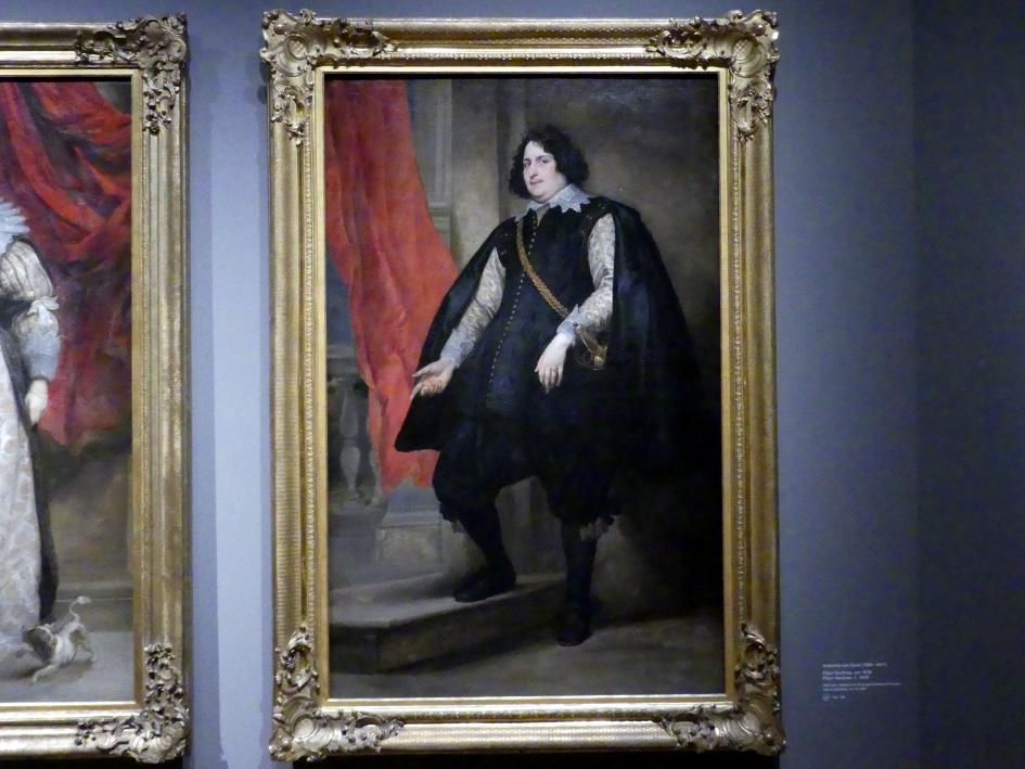Anthonis (Anton) van Dyck (1614–1641), Filips Godines, München, Alte Pinakothek, Ausstellung "Van Dyck" vom 25.10.2019-02.02.2020, Selbstbildnisse und ganzfigurige Porträts - 3, um 1630, Bild 1/2