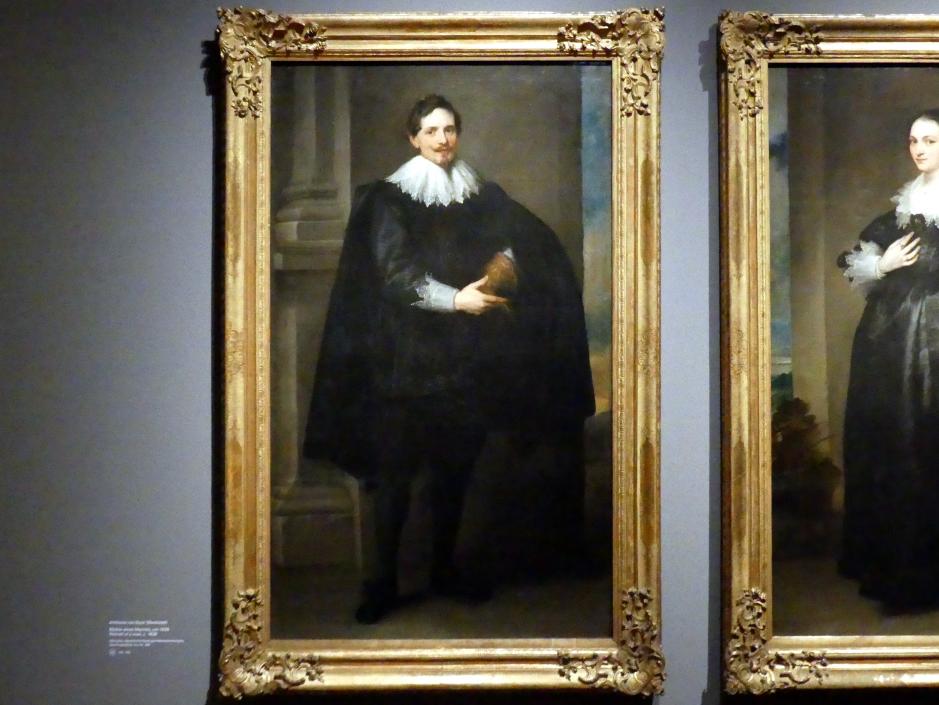 Anthonis (Anton) van Dyck (Werkstatt) (1619–1636), Bildnis eines Mannes, München, Alte Pinakothek, Ausstellung "Van Dyck" vom 25.10.2019-02.02.2020, Selbstbildnisse und ganzfigurige Porträts - 4, um 1630, Bild 1/2