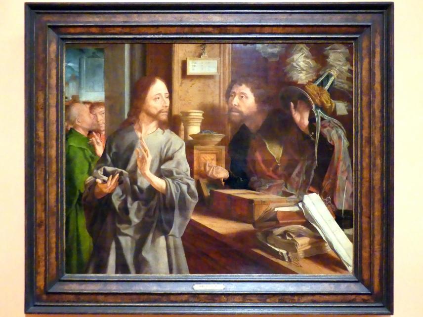 Marinus van Reymerswaele (1530–1545), Berufung des Hl. Matthäus, Madrid, Museo Thyssen-Bornemisza, Saal 10, niederländische Malerei des 16. Jahrhunderts, um 1530, Bild 1/2