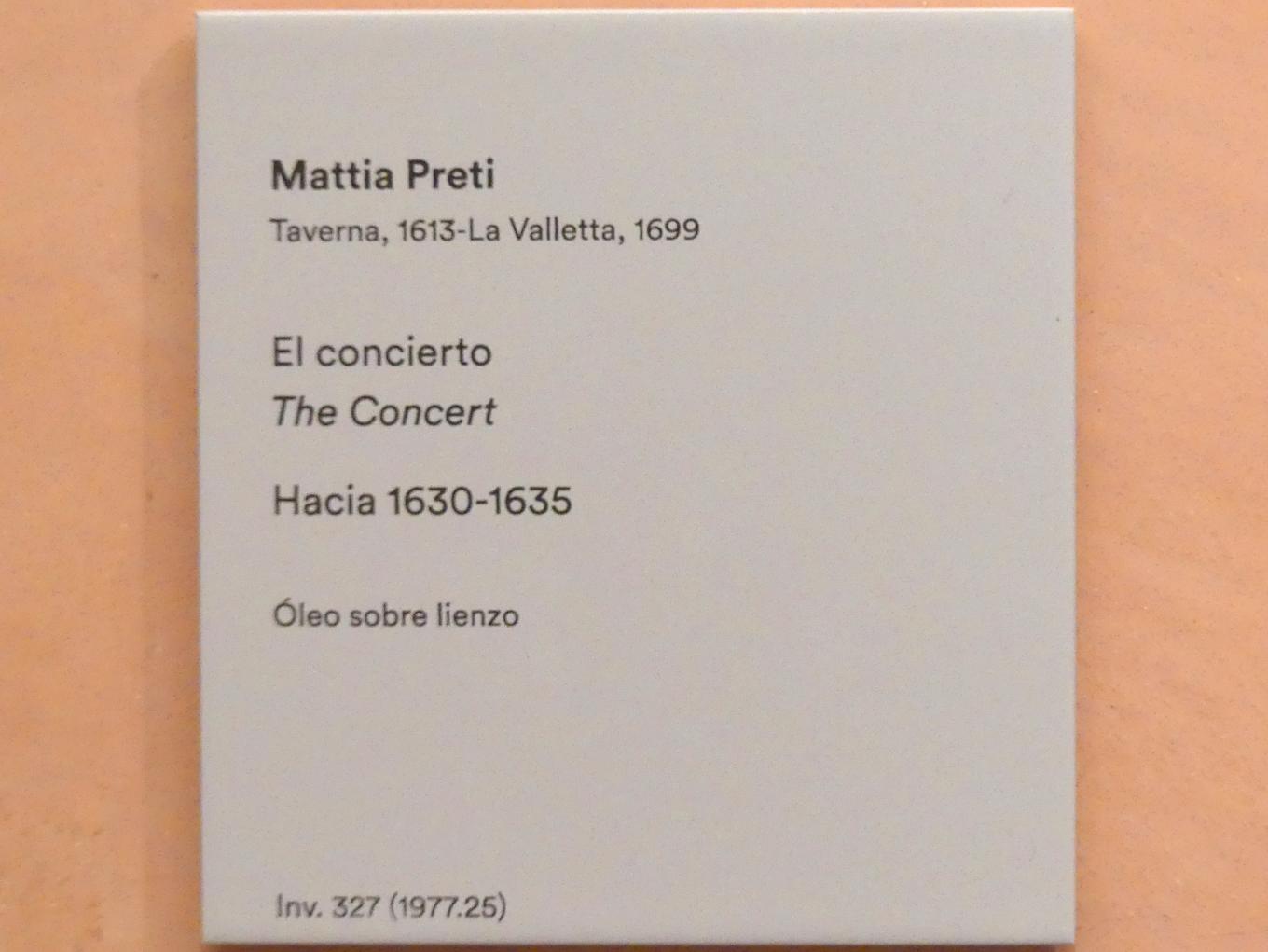 Mattia Preti (1632–1699), Das Konzert, Madrid, Museo Thyssen-Bornemisza, Saal 14, italienische, französische und spanische Malerei des 17. Jahrhunderts, um 1630–1635, Bild 2/2