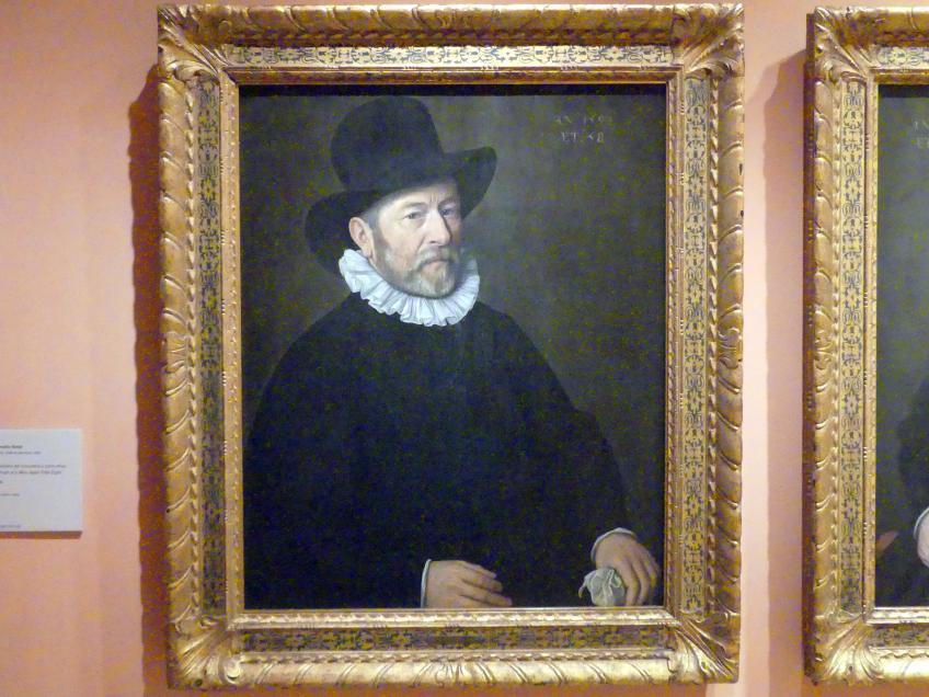 Cornelis Ketel (1594), Porträt eines 58-jährigen Mannes, Madrid, Museo Thyssen-Bornemisza, Durchgang Säle 18/19, 1594