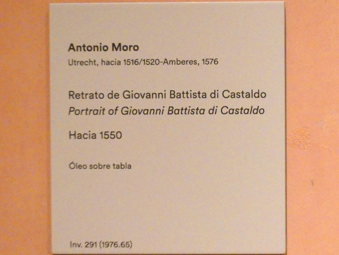Anthonis Mor (1544–1570), Porträt des Giovanni Battista di Castaldo, Madrid, Museo Thyssen-Bornemisza, Saal 19, flämische Malerei des 18. Jahrhunderts, um 1550, Bild 2/2