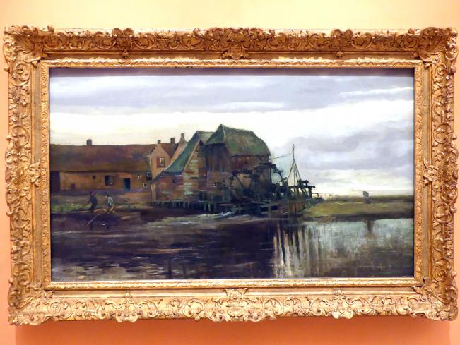 Vincent van Gogh (1882–1890), Wassermühle in Gennep, Madrid, Museo Thyssen-Bornemisza, Saal C, Galerie der Ansichten und Landschaften des 18. und 19. Jahrhunderts, 1884