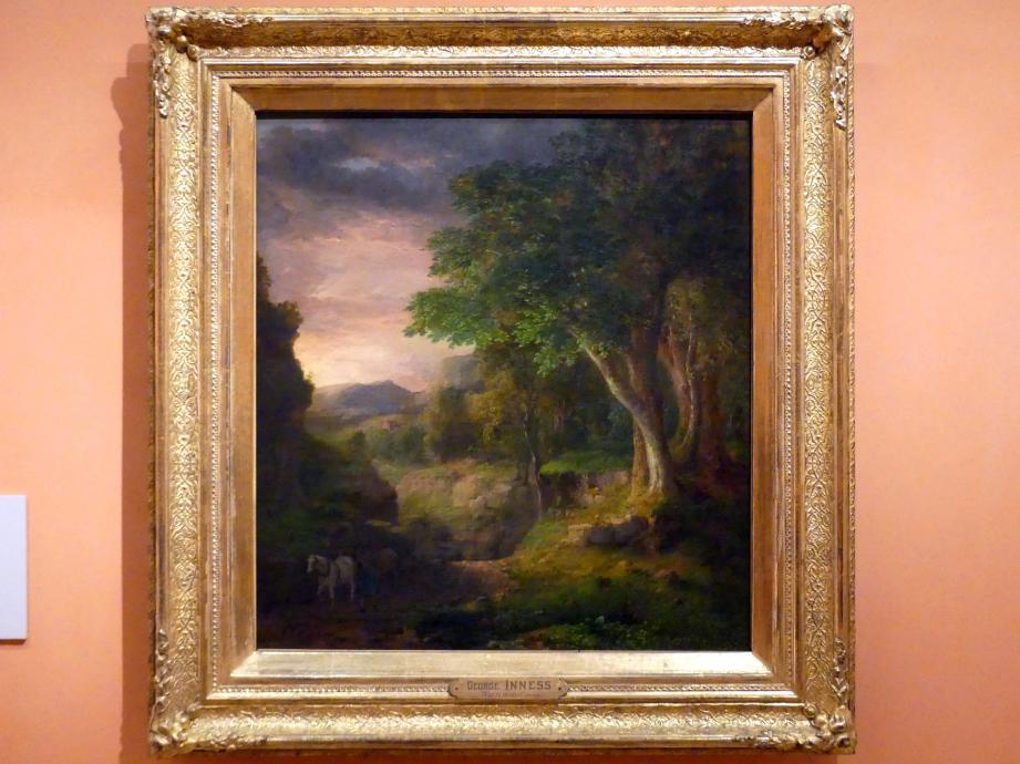 George Inness (1849–1891), In den Berkshire Mountains, Madrid, Museo Thyssen-Bornemisza, Saal E, nordamerikanische Malerei des 19. Jahrhunderts, um 1848–1850, Bild 1/2