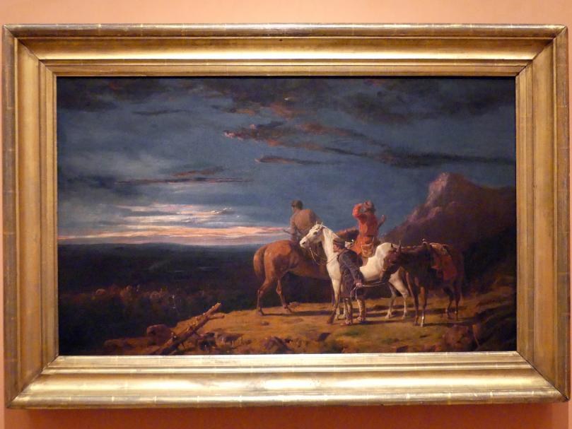 William Tylee Ranney (1851), Die Kundschafter, Madrid, Museo Thyssen-Bornemisza, Saal F, nordamerikanische Malerei des 19. Jahrhunderts, 1851, Bild 1/2