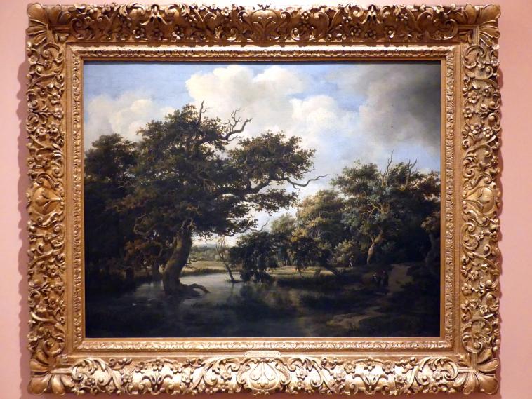 Meindert Hobbema (1660–1670), Waldtümpel, Madrid, Museo Thyssen-Bornemisza, Saal 25, niederländische Malerei des 16. Jahrhunderts, um 1660–1663