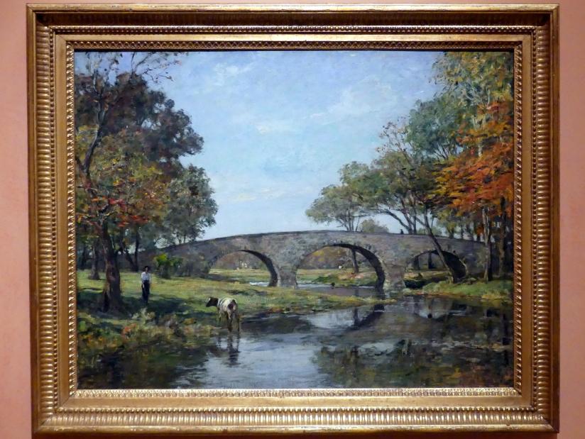 Theodore Robinson (1889–1894), Die alte Brücke, Madrid, Museo Thyssen-Bornemisza, Saal 30, nordamerikanische Malerei des 19. Jahrhunderts, 1890