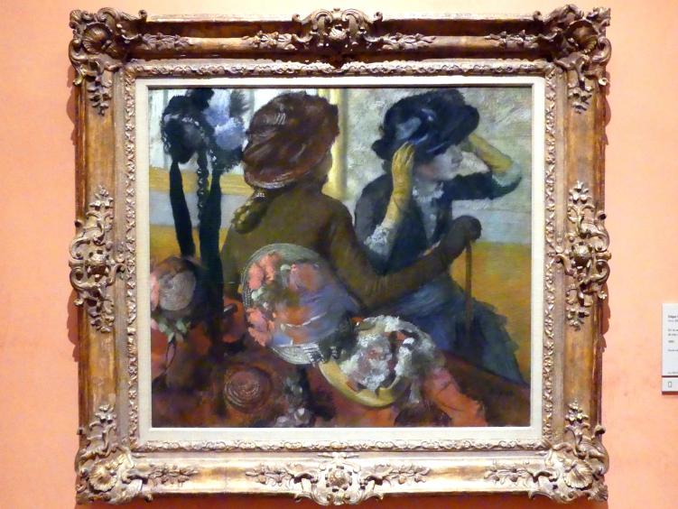 Edgar Degas (1855–1909), Beim Hutmacher, Madrid, Museo Thyssen-Bornemisza, Saal 33, europäische Malerei des 19. Jahrhunderts, 1882
