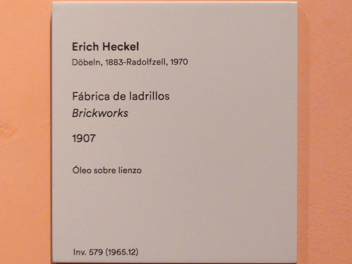 Erich Heckel (1906–1958), Ziegelei, Madrid, Museo Thyssen-Bornemisza, Saal 36. europäische Malerei der ersten Hälfte des 20. Jahrhunderts, 1907, Bild 2/2
