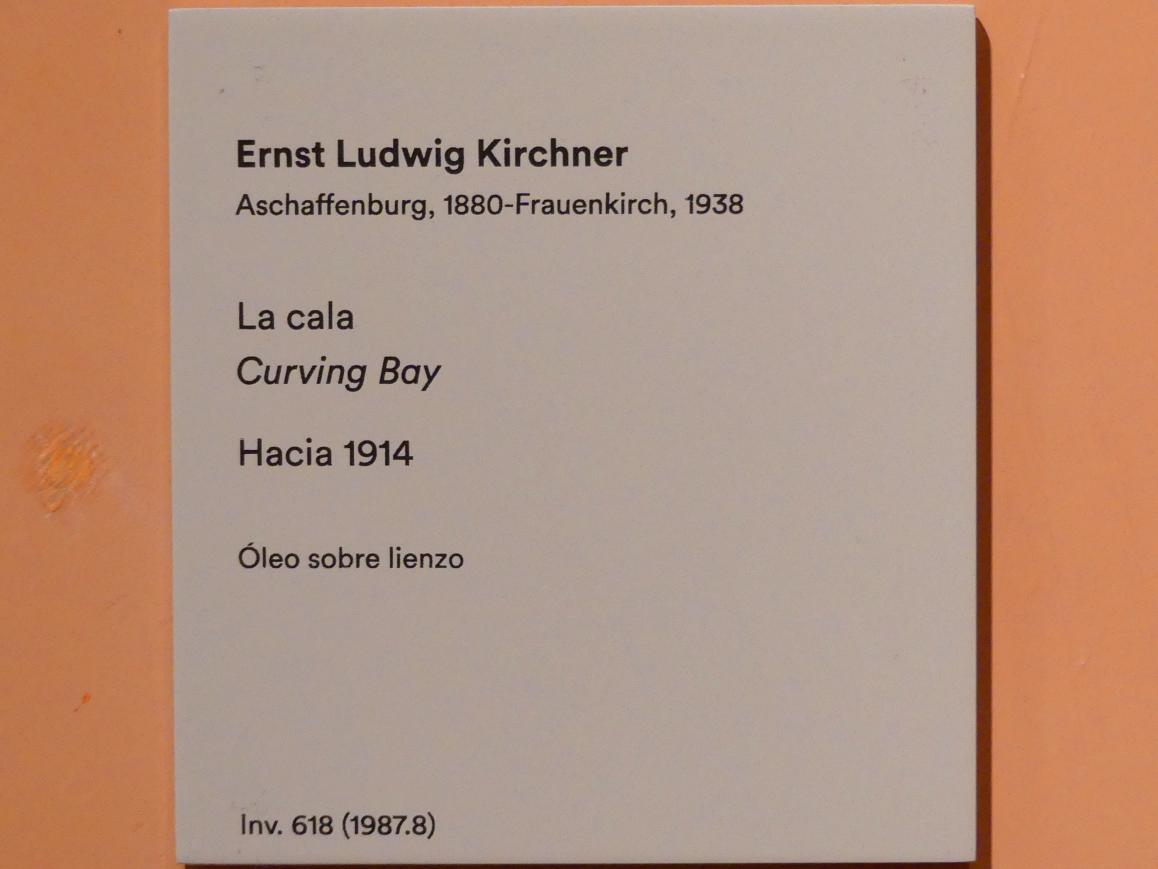 Ernst Ludwig Kirchner (1904–1933), Geschwungene Bucht, Madrid, Museo Thyssen-Bornemisza, Saal 37. europäische Malerei der ersten Hälfte des 20. Jahrhunderts, um 1914, Bild 2/2