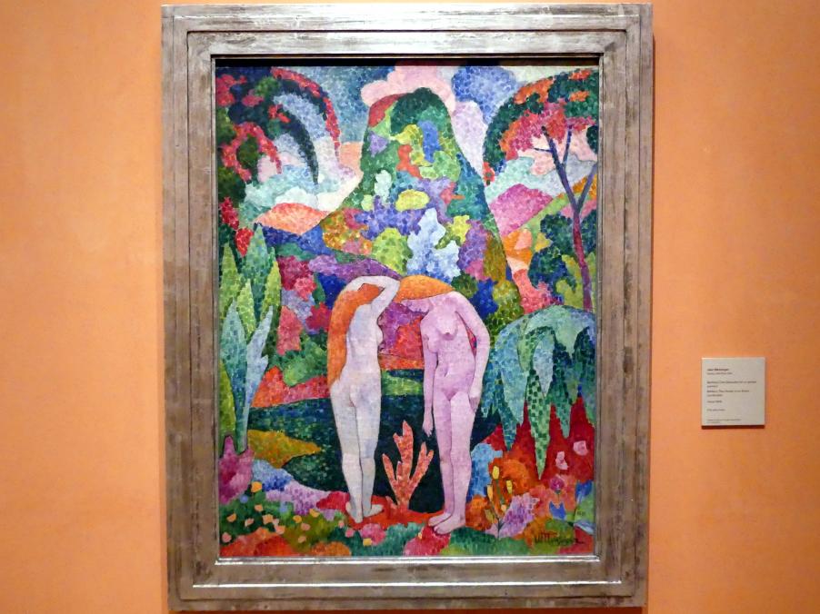 Jean Metzinger (1905–1917), Badende (Zwei Akte in einer exotischen Landschaft), Madrid, Museo Thyssen-Bornemisza, Saal N, europäische Malerei der ersten Hälfte des 20. Jahrhundert, um 1905