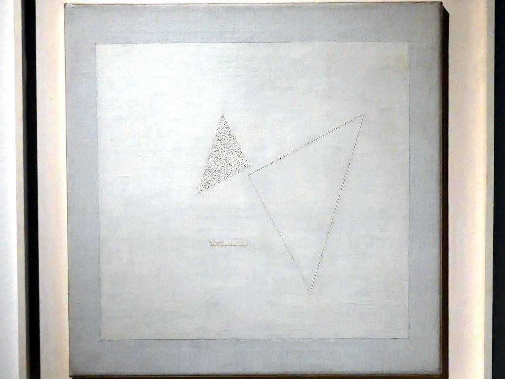 Friedrich Vordemberge-Gildewart (1927–1962), Komposition Nr. 104. Weiß auf Weiß, Madrid, Museo Thyssen-Bornemisza, Saal 43, Pioniere der Abstraktion, 1936, Bild 2/3