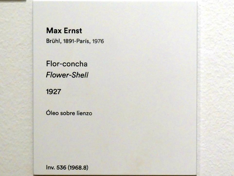 Max Ernst (1912–1970), Blumen-Muschel, Madrid, Museo Thyssen-Bornemisza, Saal 44, Dada und Surrealismus, 1927, Bild 3/3