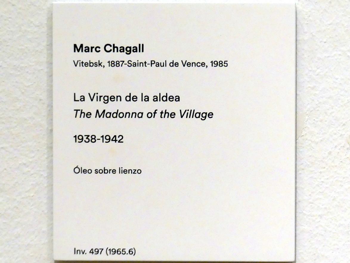 Marc Chagall (1910–1972), Dorfmadonna, Madrid, Museo Thyssen-Bornemisza, Saal 45, Surrealismus und neue Ordnung, 1938–1942, Bild 2/2