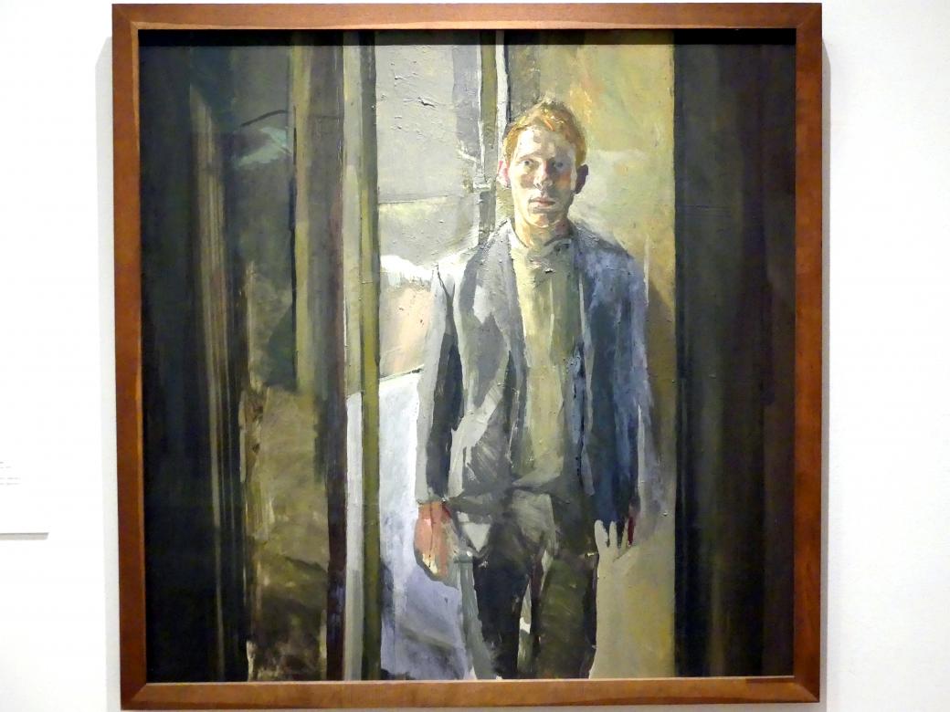 Michael James Andrews (1962), Porträt von Timothy Behrens, Madrid, Museo Thyssen-Bornemisza, Saal 47, Abstraktion und Gegenständlichkeit in der europäischen Nachkriegszeit, 1962, Bild 1/3