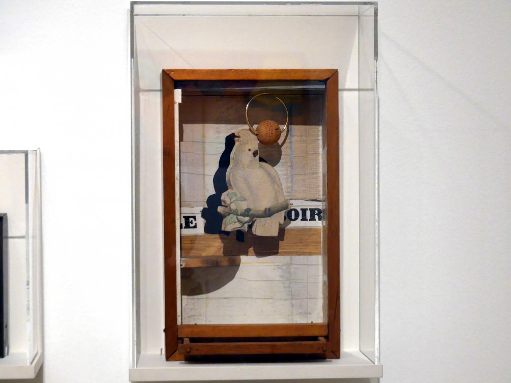 Joseph Cornell (1940–1953), Juan Gris Kakadu Nr. 4, Madrid, Museo Thyssen-Bornemisza, Saal 48, Neo-Dadaismus und Pop-Art, um 1953–1954, Bild 2/3