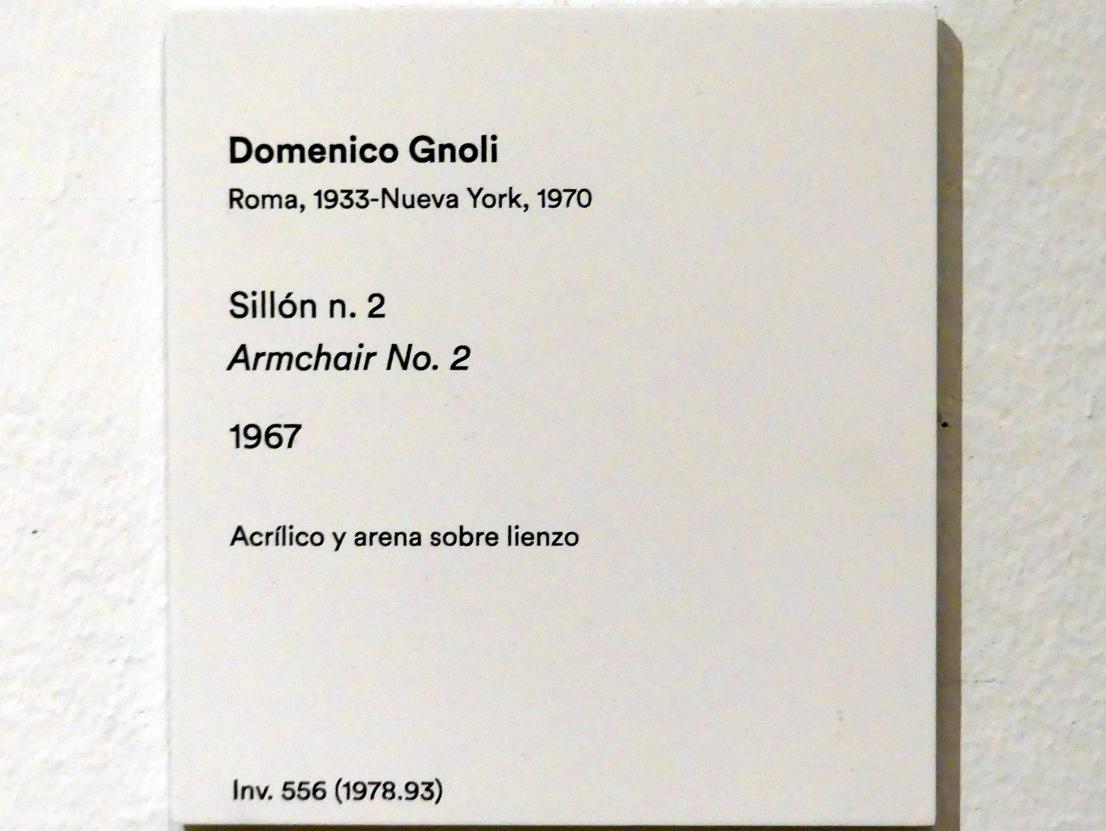 Domenico Gnoli (1966–1967), Sessel Nr. 2, Madrid, Museo Thyssen-Bornemisza, Saal 48, Neo-Dadaismus und Pop-Art, 1967, Bild 2/2