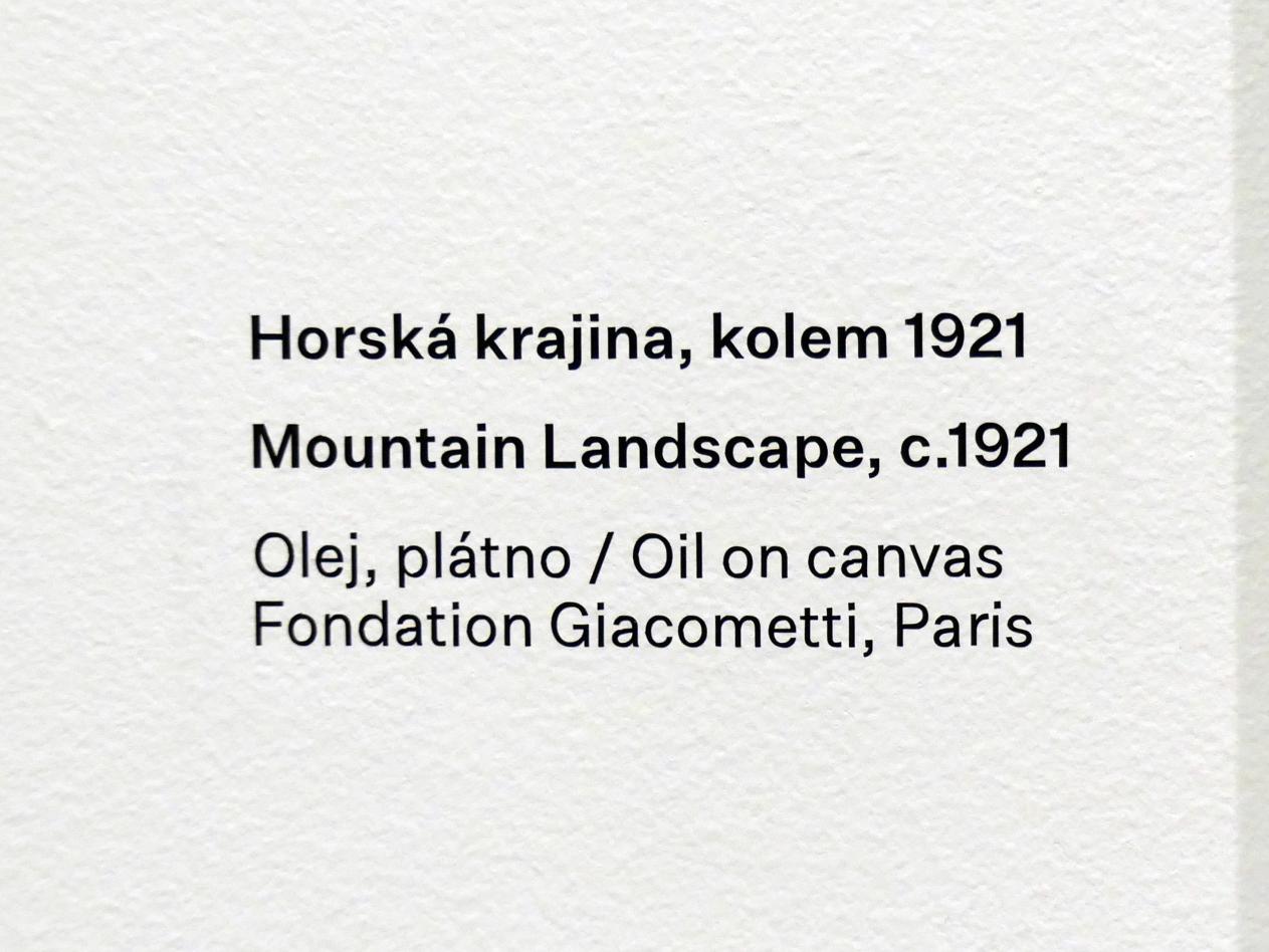 Alberto Giacometti (1914–1965), Berglandschaft, Prag, Nationalgalerie im Messepalast, Ausstellung "Alberto Giacometti" vom 18.07.-01.12.2019, Avantgarde, um 1921, Bild 3/3