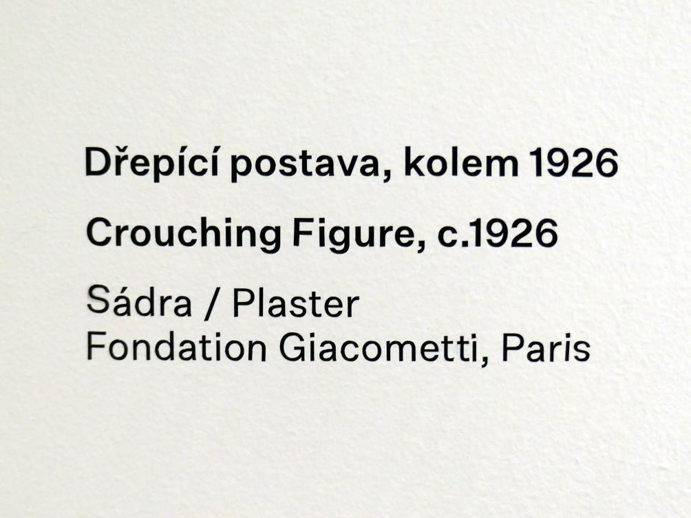 Alberto Giacometti (1914–1965), Hockende Figur, Prag, Nationalgalerie im Messepalast, Ausstellung "Alberto Giacometti" vom 18.07.-01.12.2019, Avantgarde, um 1926, Bild 2/2