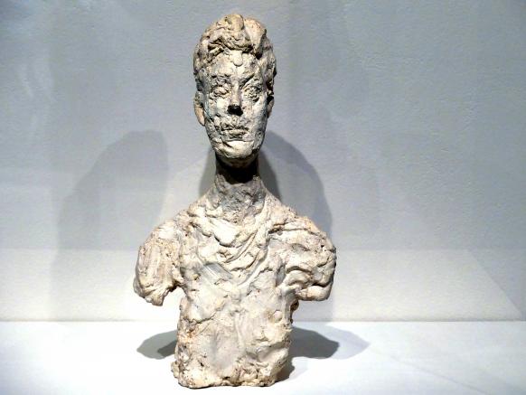 Alberto Giacometti (1914–1965), Caroline, Prag, Nationalgalerie im Messepalast, Ausstellung "Alberto Giacometti" vom 18.07.-01.12.2019, Köpfe, 1961, Bild 1/4