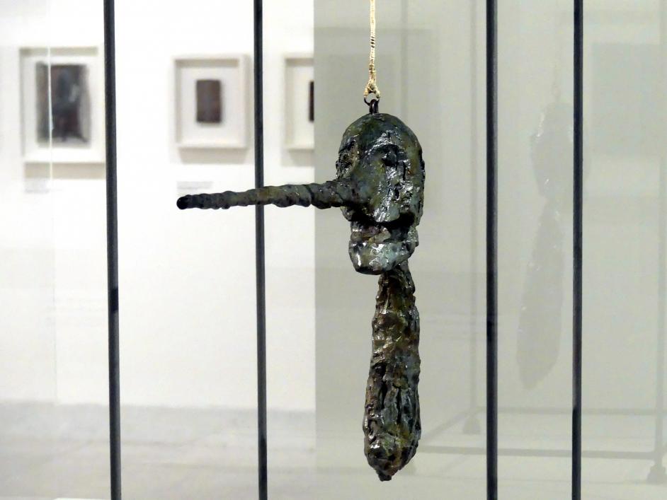 Alberto Giacometti (1914–1965), Nase, Prag, Nationalgalerie im Messepalast, Ausstellung "Alberto Giacometti" vom 18.07.-01.12.2019, Köpfe, 1947, Bild 3/5