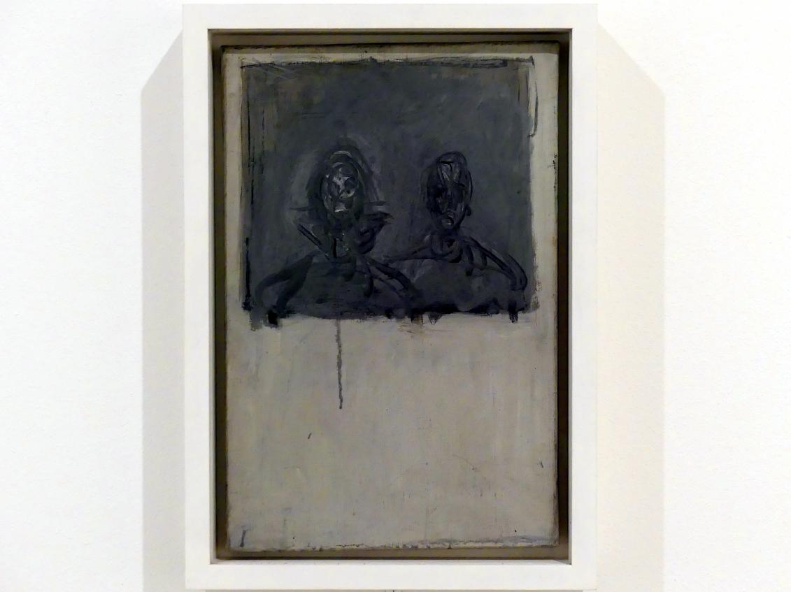 Alberto Giacometti (1914–1965), Studie zweier Köpfe, Prag, Nationalgalerie im Messepalast, Ausstellung "Alberto Giacometti" vom 18.07.-01.12.2019, Köpfe, um 1951, Bild 1/3