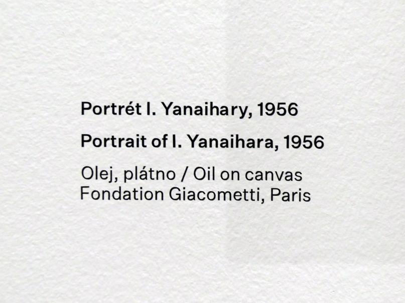 Alberto Giacometti (1914–1965), Porträt von Isaku Yanaihara, Prag, Nationalgalerie im Messepalast, Ausstellung "Alberto Giacometti" vom 18.07.-01.12.2019, Porträts, 1956, Bild 2/2