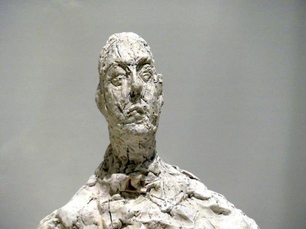 Alberto Giacometti (1914–1965), Büste Théodore Fraenkel II, Prag, Nationalgalerie im Messepalast, Ausstellung "Alberto Giacometti" vom 18.07.-01.12.2019, Porträts, 1960, Bild 3/4