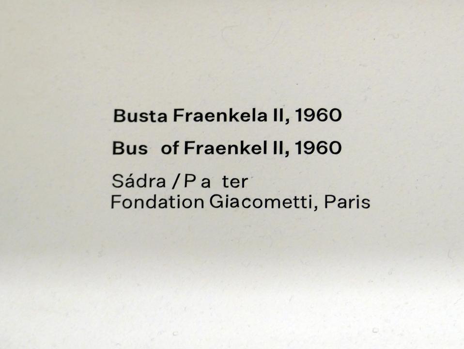 Alberto Giacometti (1914–1965), Büste Théodore Fraenkel II, Prag, Nationalgalerie im Messepalast, Ausstellung "Alberto Giacometti" vom 18.07.-01.12.2019, Porträts, 1960, Bild 4/4