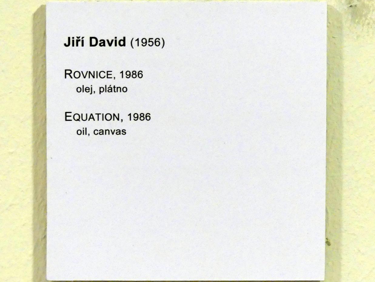 Jiří David (1986–1987), Gleichung, Prag, Nationalgalerie im Messepalast, Moderne Kunst, 1986, Bild 2/2